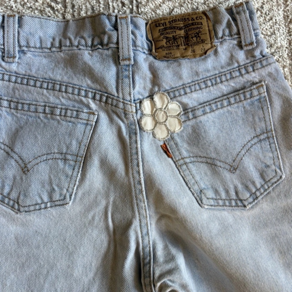 Vintage Levi’s 512 Student Fit Jeans 26x28 Made in USA Light Wash 100% Cotton - Picture 8 of 11